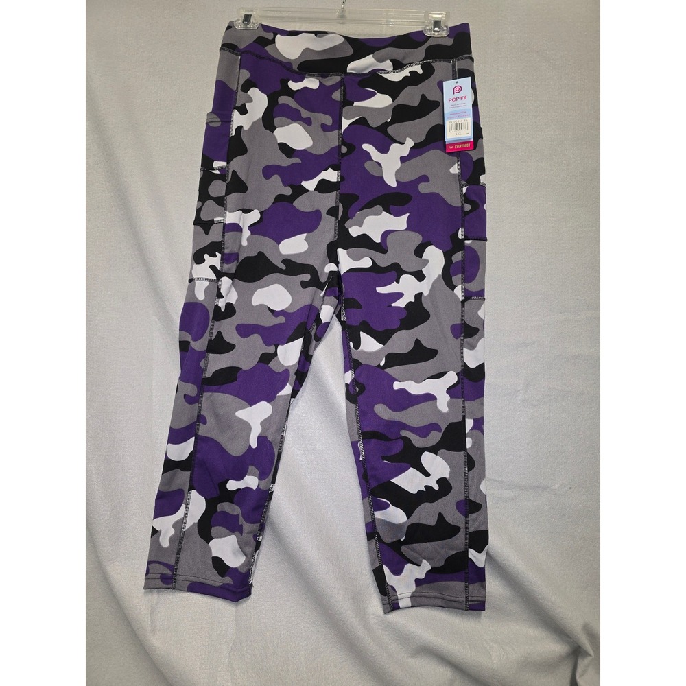 POP FIT Purple Camo Pocket Leggings 3XL Athleisure Workout Activewear